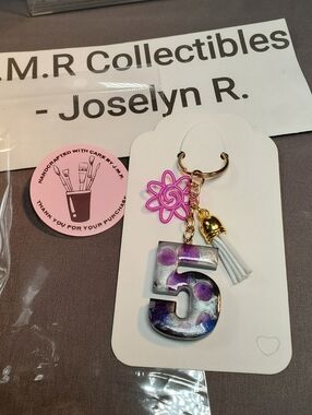 Stunning Galaxy & Cosmic Glow Handmade Resin #5 Keychain